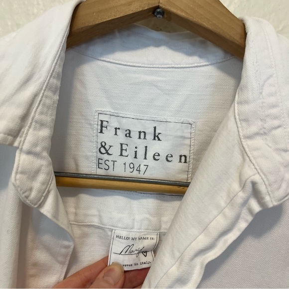 Frank & Eileen Mary Dress Shirtdress White Large L - Picture 5 of 11